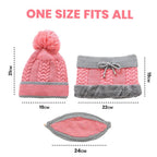 MaxCold 3PC Women’s Knitted Winter Scarf Set