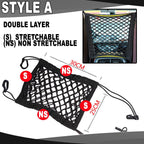 Universal Elastic Mesh Car Organizer and Divider