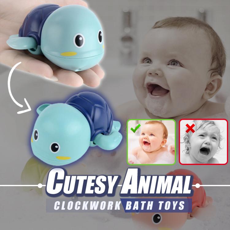 Cutesy Animal Clockwork Bath Toys