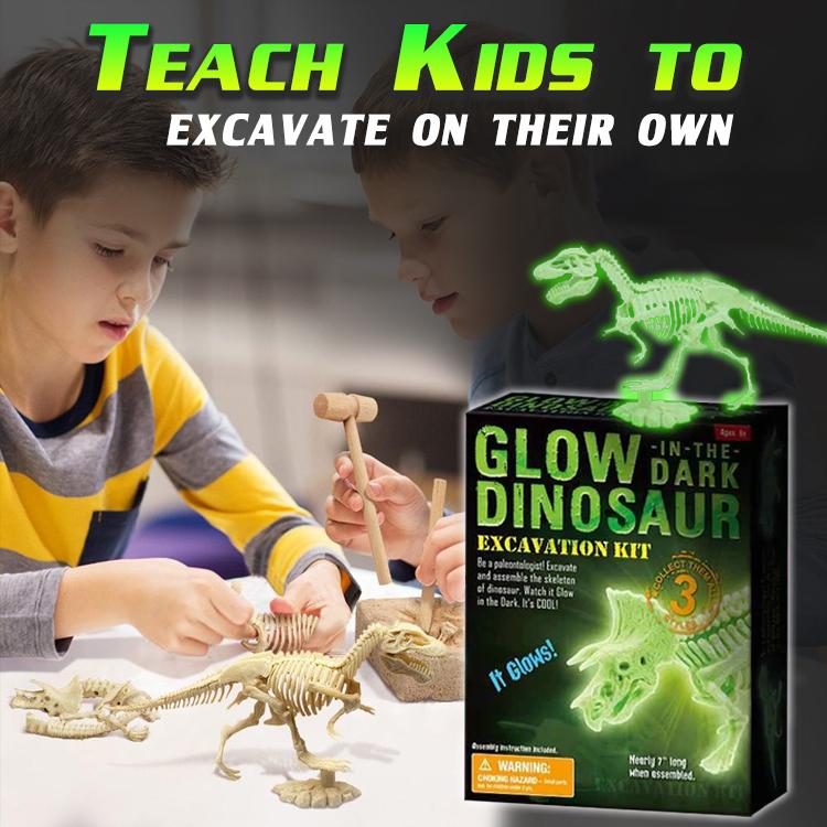 SidePlay Glowing Dino Excavation Kit