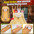 Small Strikes Mini Wooden Desktop Bowling Game
