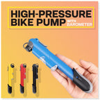 High-Pressure Bike Pump with Barometer