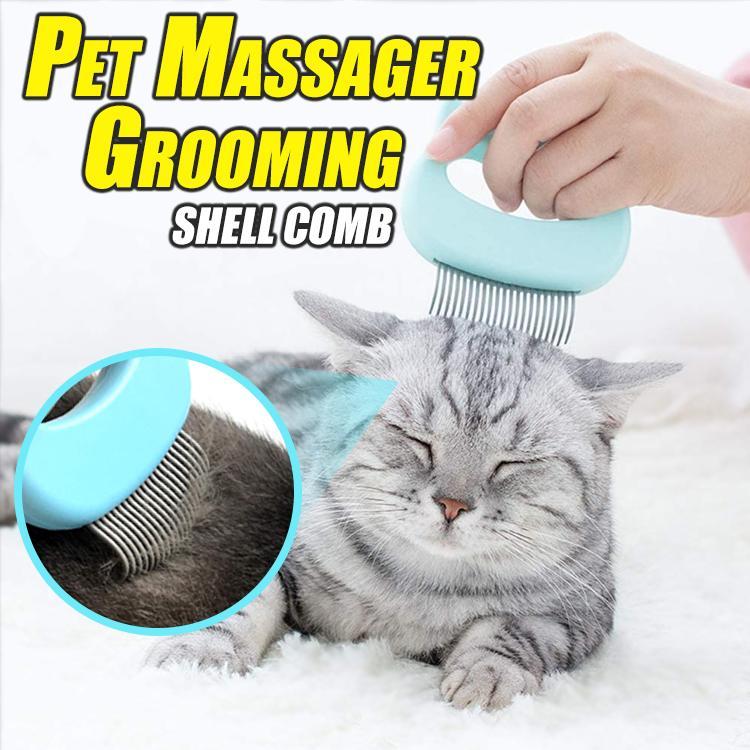 Pet Massager Grooming Shell Comb