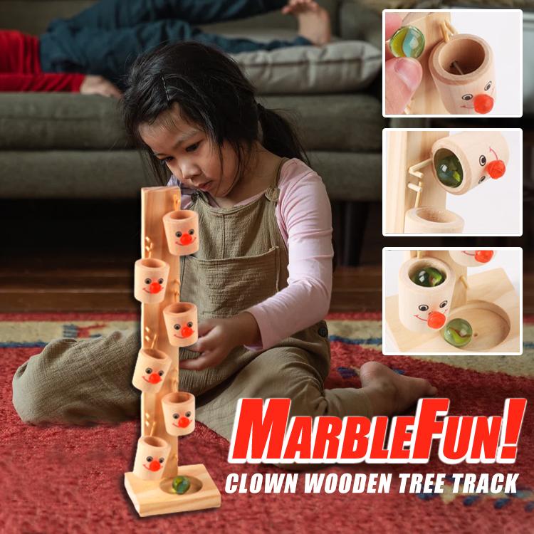 MarbleFun! Clown Wooden Tree Track