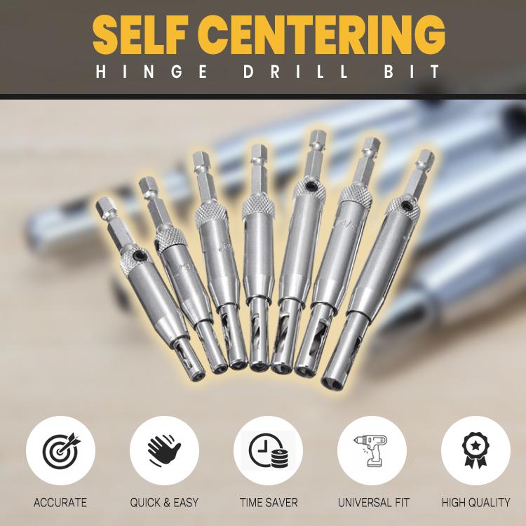 Self Centering Hinge Drill Bit