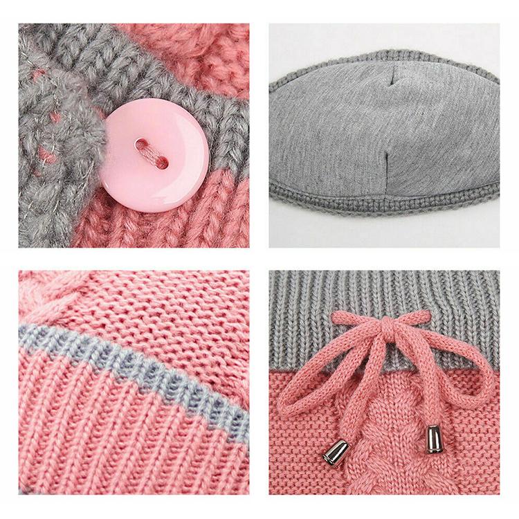 MaxCold 3PC Women’s Knitted Winter Scarf Set